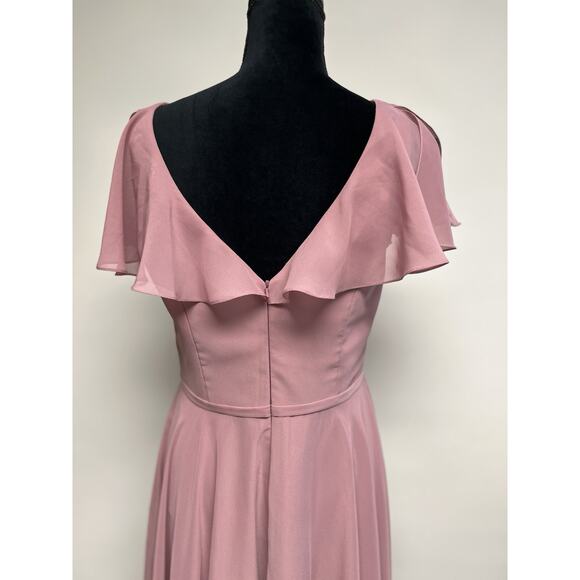 JJ’s House Vintage Mauve Chiffon Dress Sz 10 Mother Of The Bride Bridesmaid NWT - Picture 8 of 13